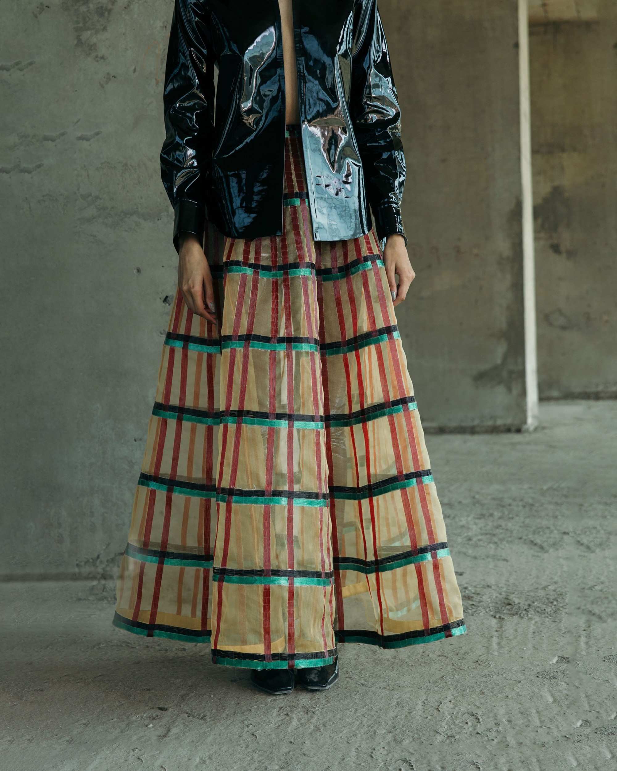 Glass Embroidered Circular Skirt