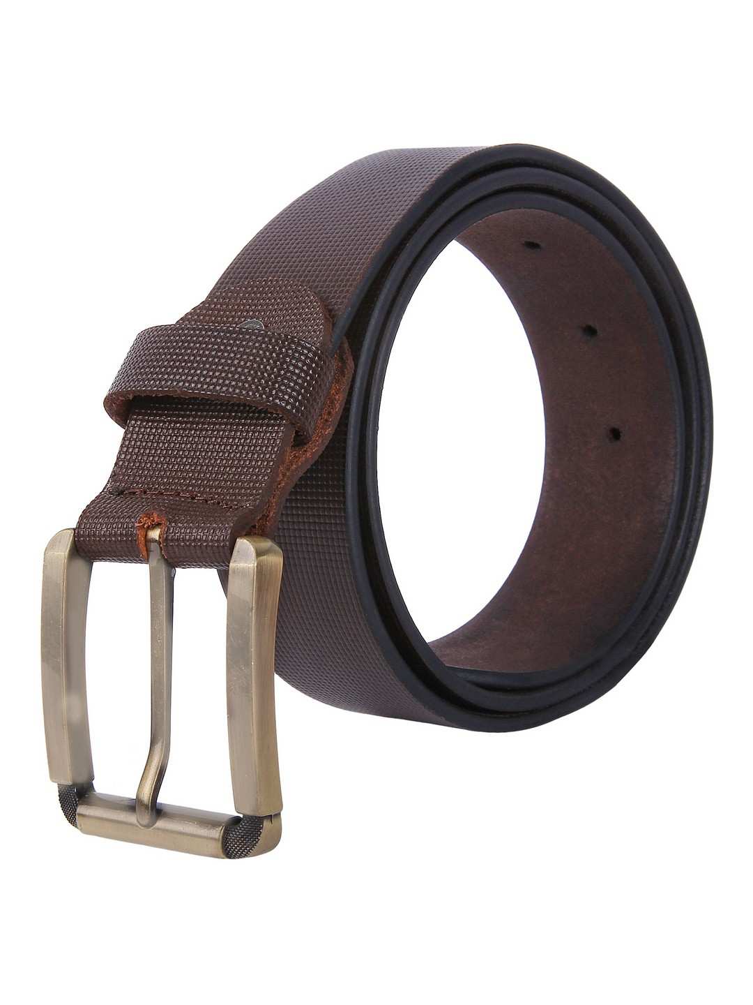 Men's Plain Brown Leather Belt – Formal & Casual With Chrome Buckle
