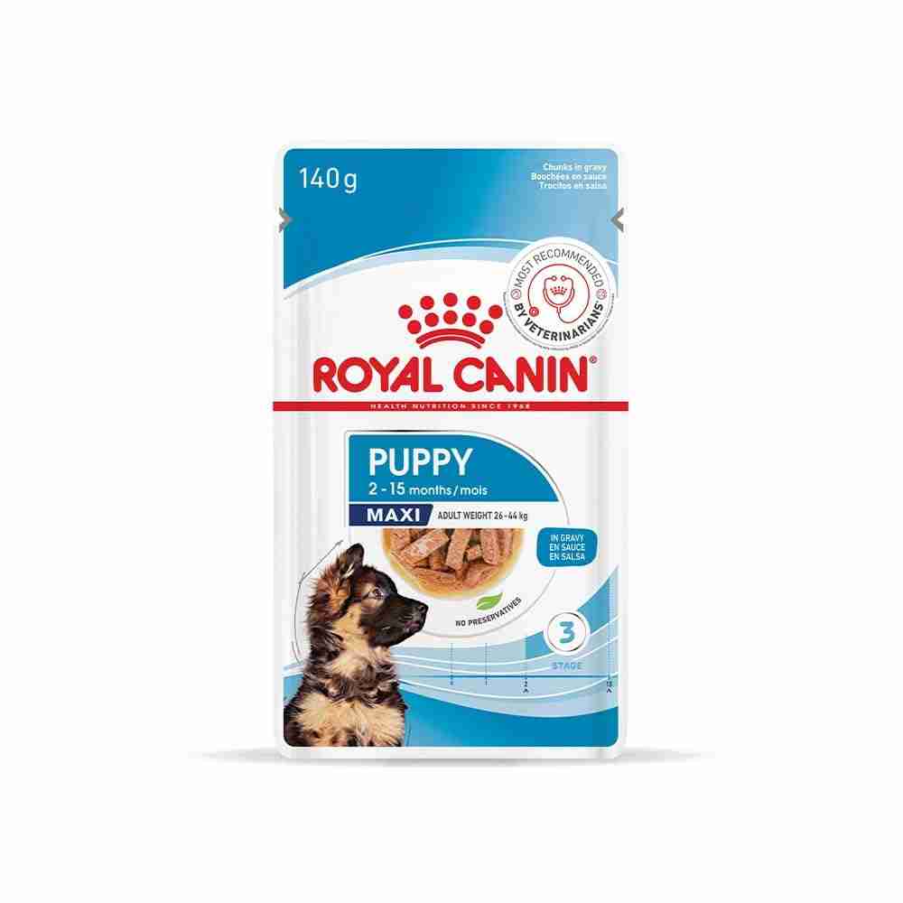 Royal Canin Maxi Puppy Dry Dog Food, 220g with Maxi Puppy Gravy, 140g (220g + 140g)