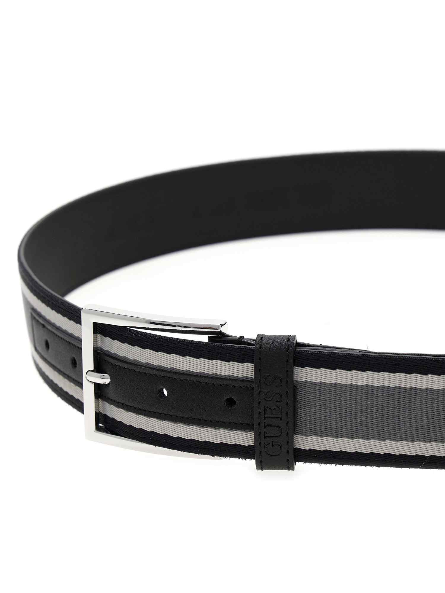 Guess Grey Polyester Solid Men Belt