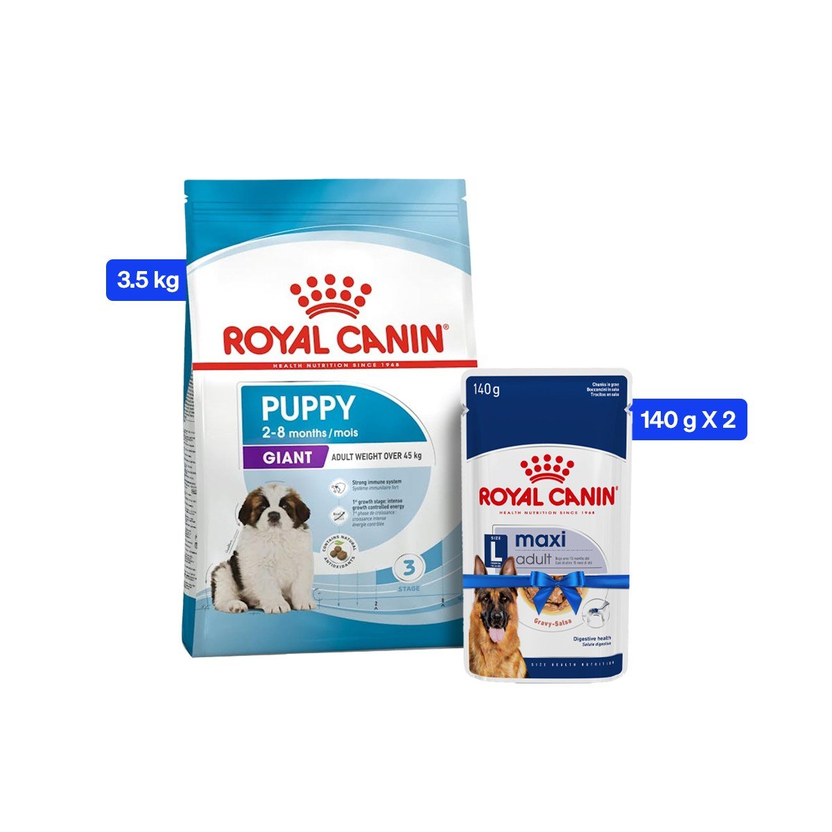 Royal Canin Giant Puppy Dry Dog Food - 3.5 Kg + Wet Food