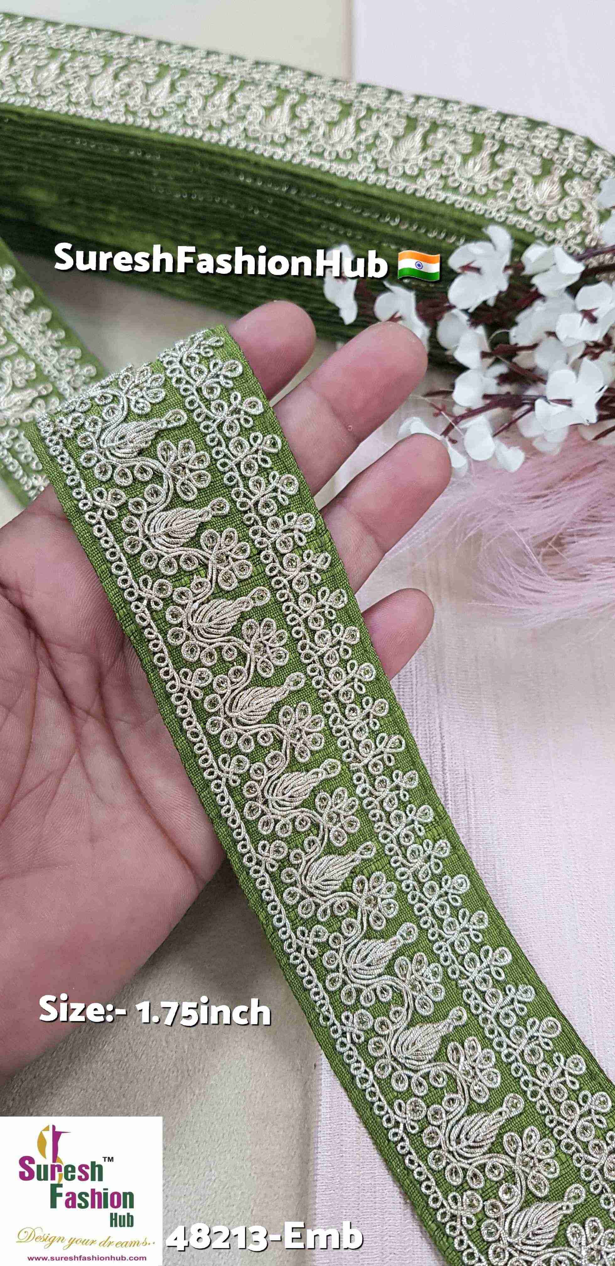 Mehendi Pearl & Sequence Fabric Lace