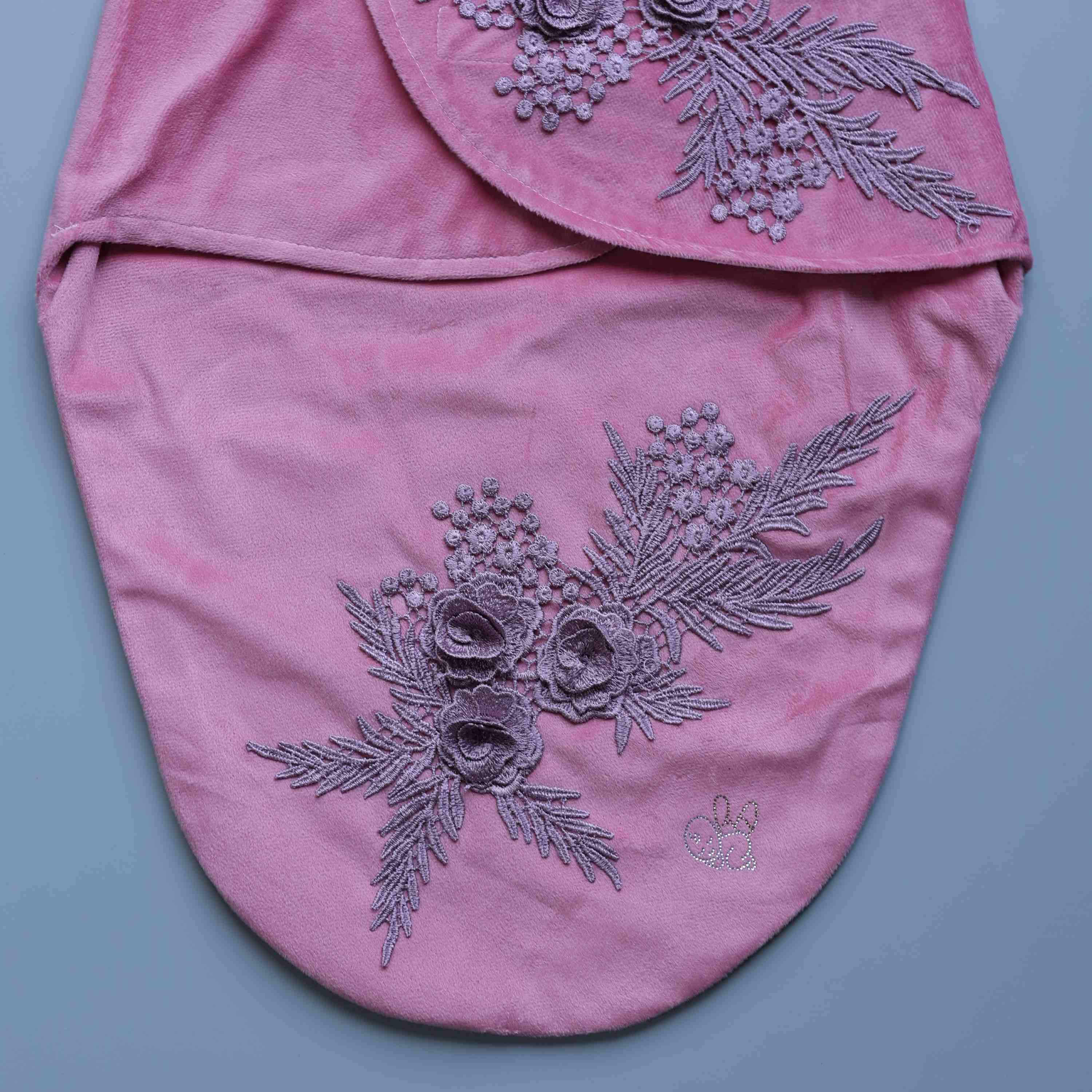 Blush Bloom Velour Swaddle Set