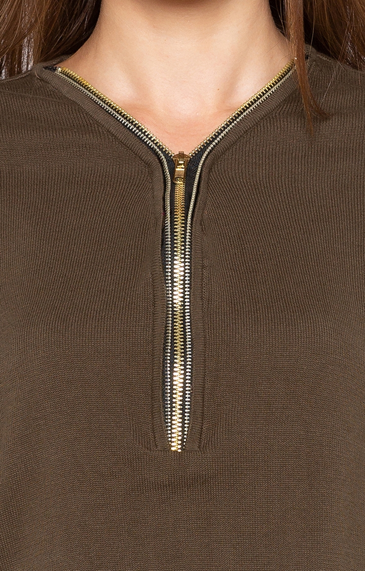 globus | Brown Solid Sweater 4