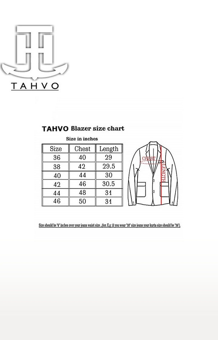 TAHVO | Black Tuxedo Blazer With Hanky For Men 5