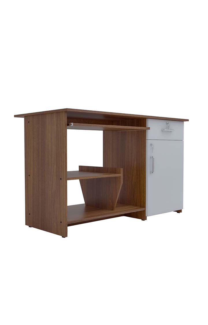NEUDOT Zanko Engineered Wood Study Table Multi Purpose Study Table Computer Table for Students Office Table with Drawers Desk for Work from Home 1 Year Warranty Leon Teak