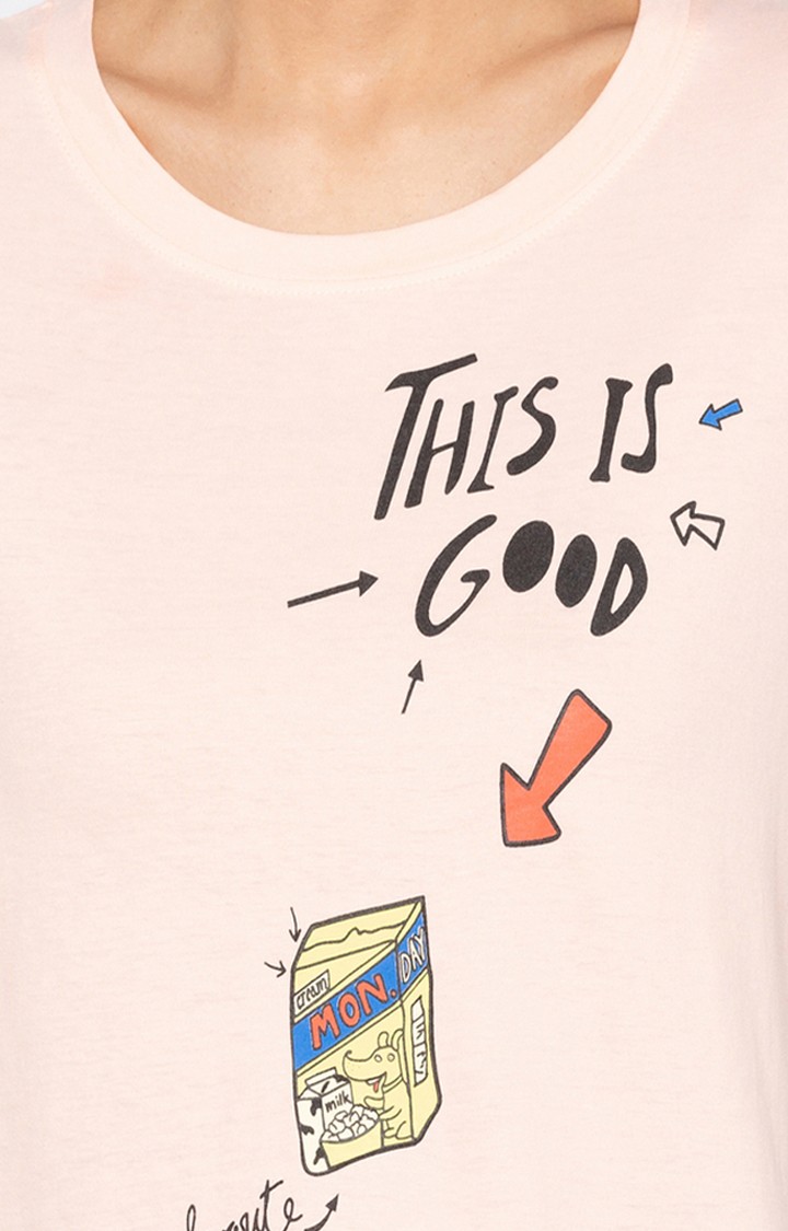 Pink Printed T-Shirt