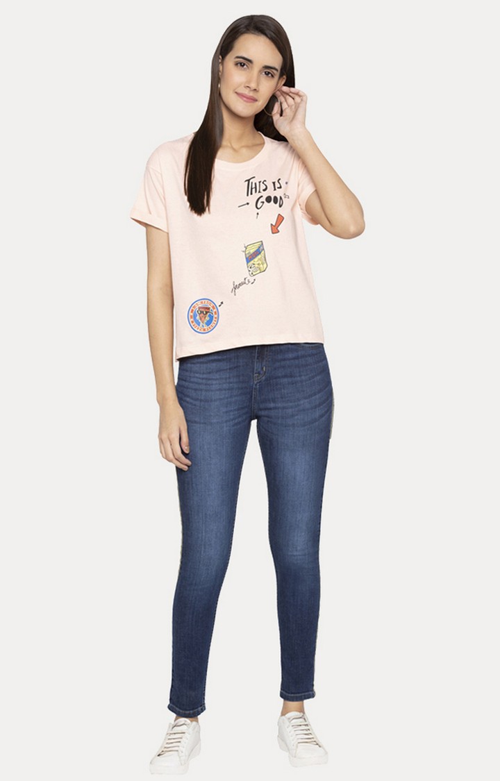 Pink Printed T-Shirt
