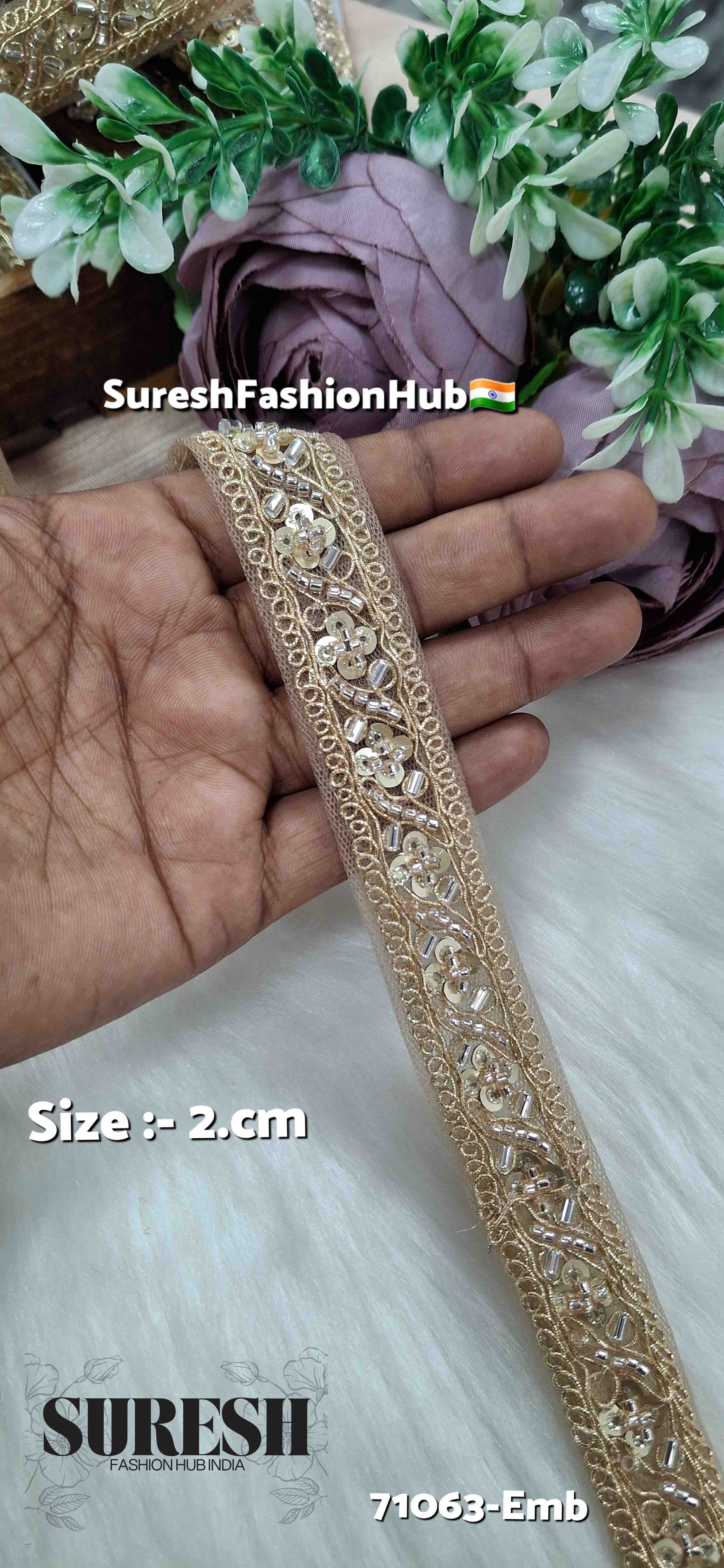 Lightlist Gold Radiance Embroidery Lace