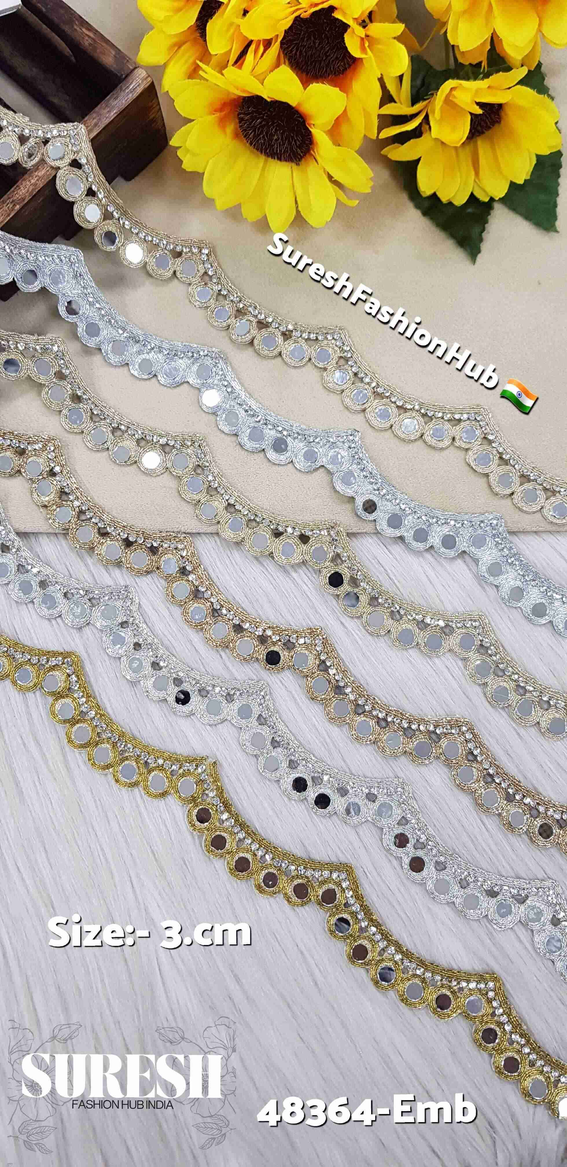 Pearl Glow Scalloped Lace