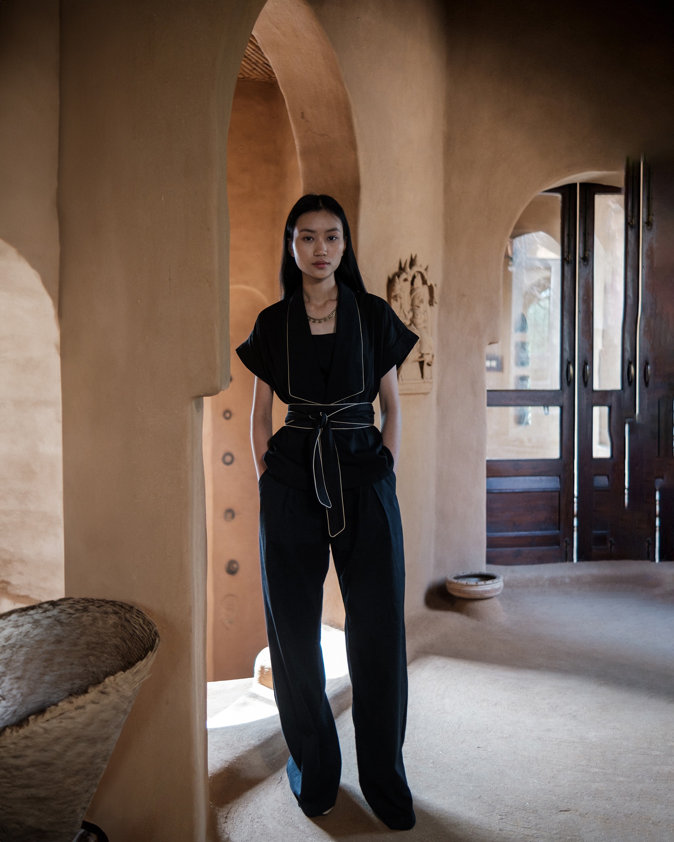 Berlin Shawl Collar Top