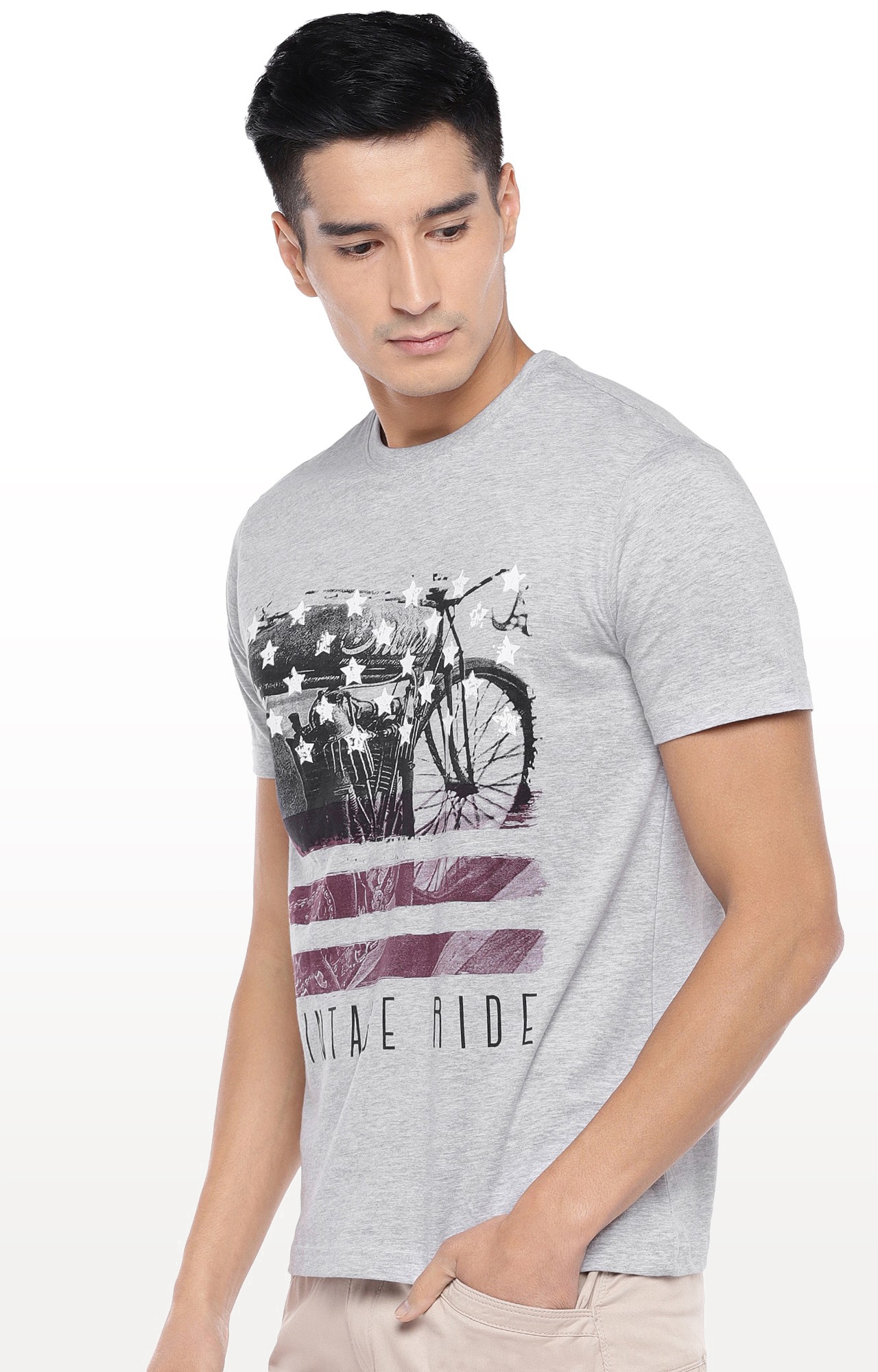 globus | Grey Printed T-Shirt 2