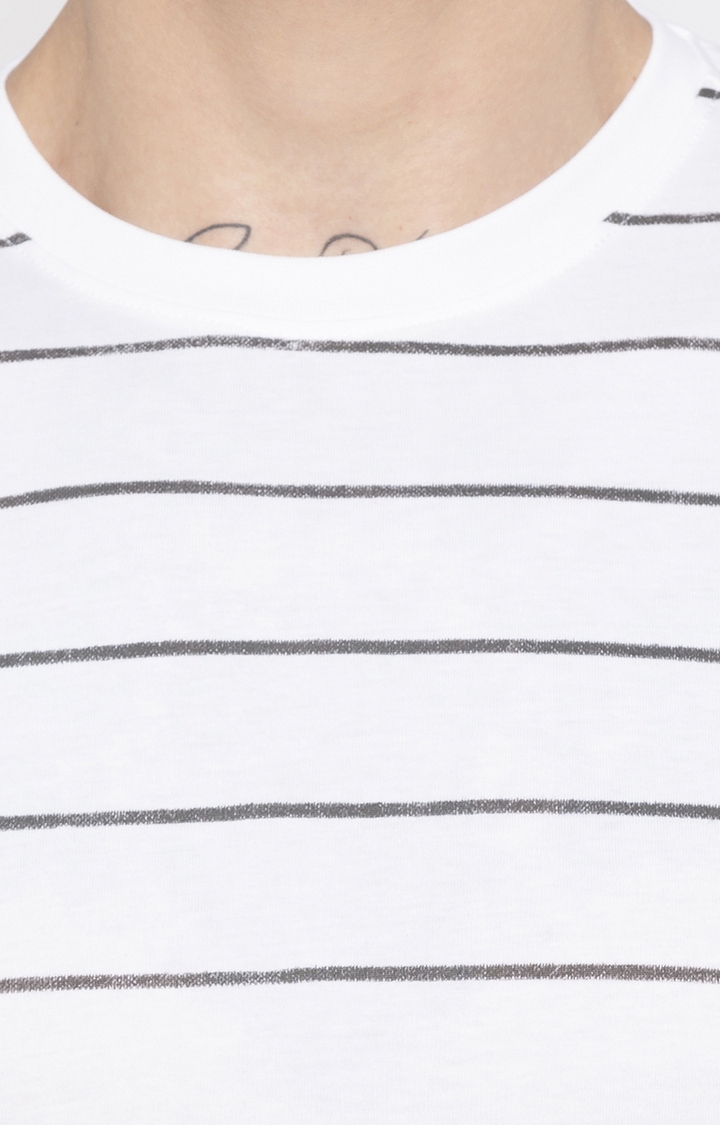 globus | White Striped T-Shirt 4