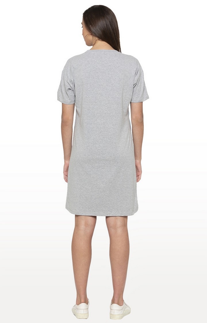 globus | Grey Printed Shift Dress 3