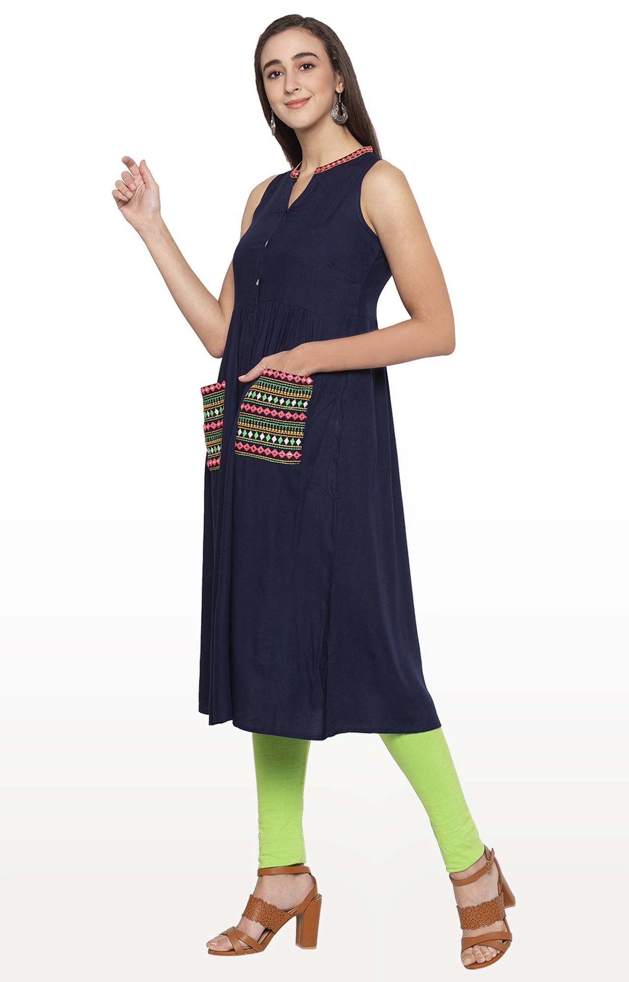 globus | Blue Embroidered Tunic 2
