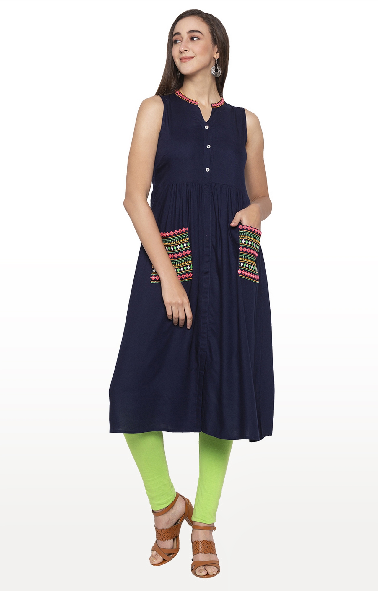 globus | Blue Embroidered Tunic 0