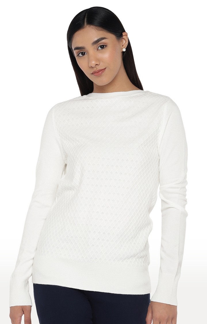 globus | White Solid Sweatshirt 0