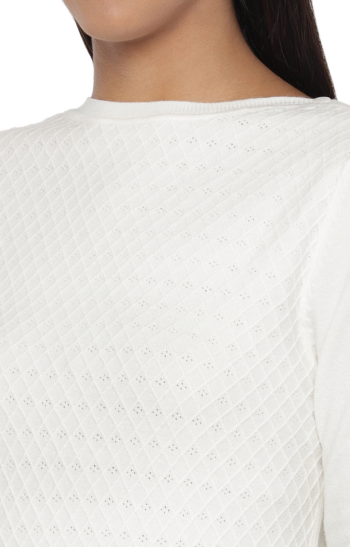 globus | White Solid Sweatshirt 4