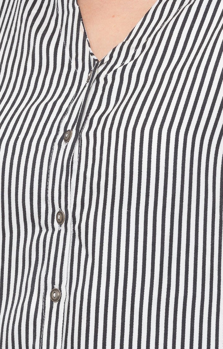 globus | Black Striped Shift Dress 4