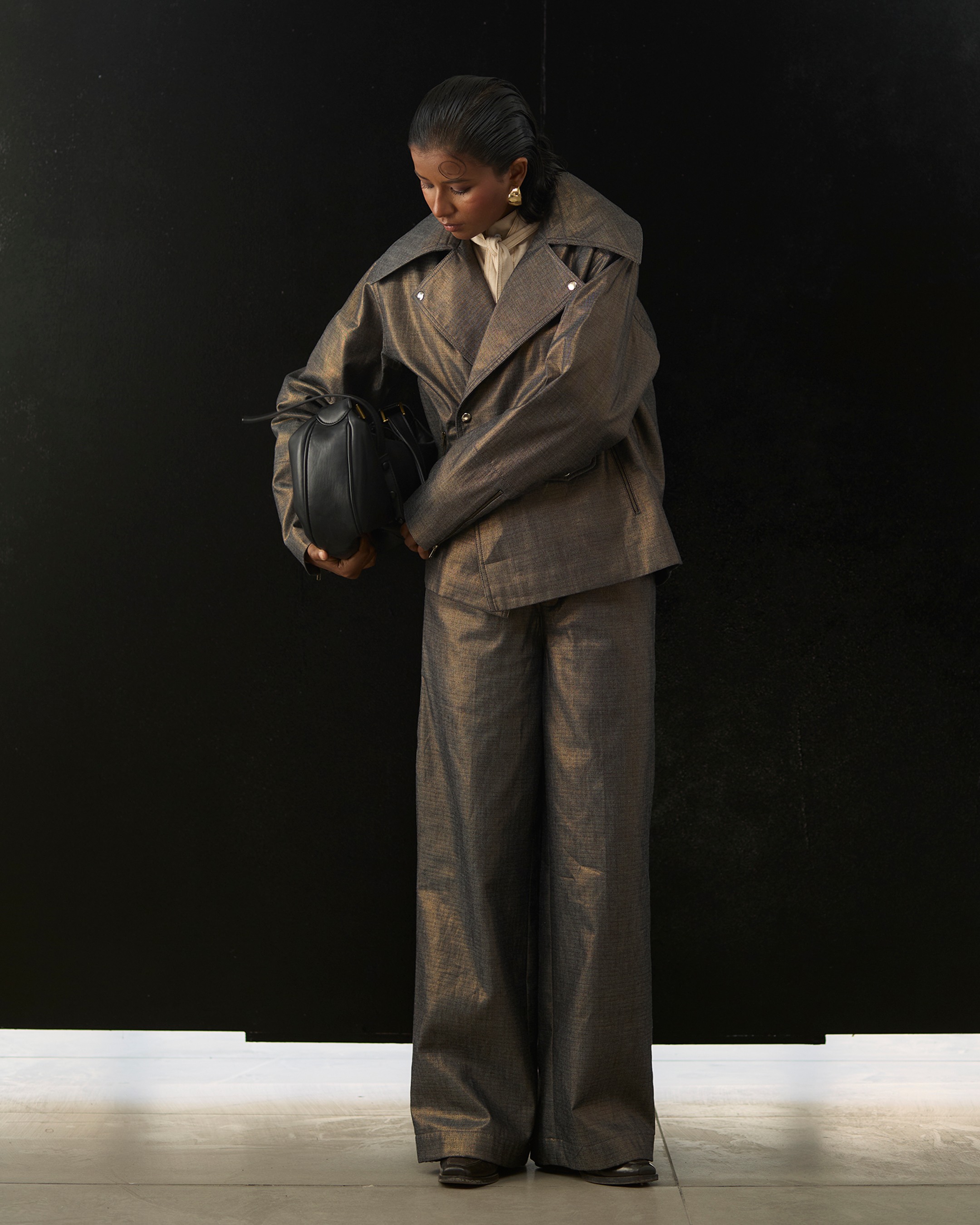 Graphite Moss Biker Blazer