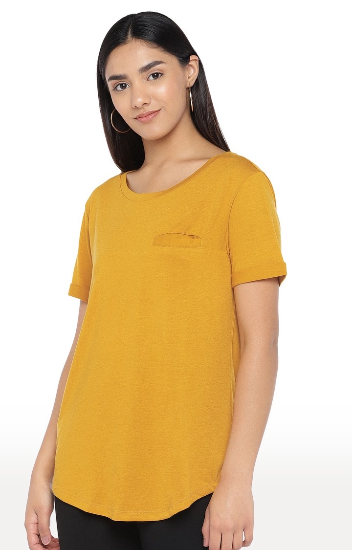globus | Yellow Solid T-Shirt 2