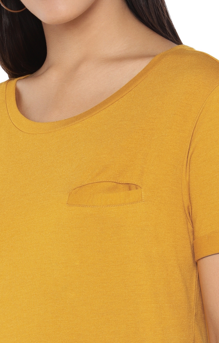 globus | Yellow Solid T-Shirt 4