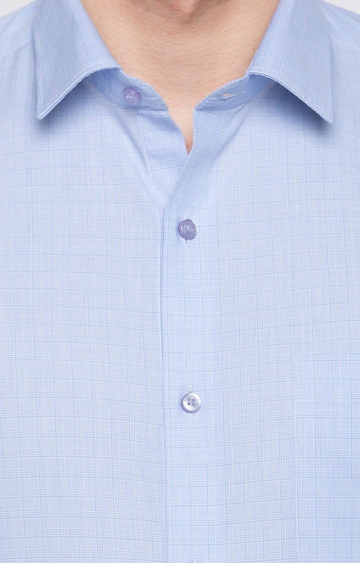 globus | Blue Solid Formal Shirt 4