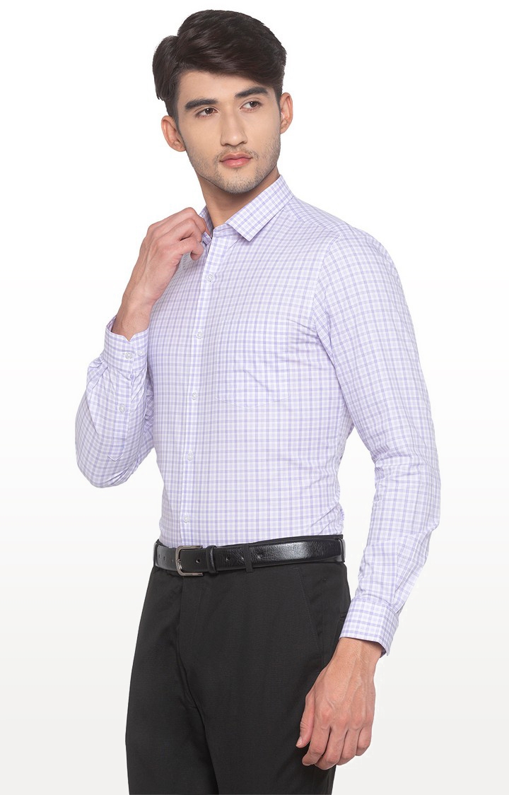 globus | Purple Checked Formal Shirt 2