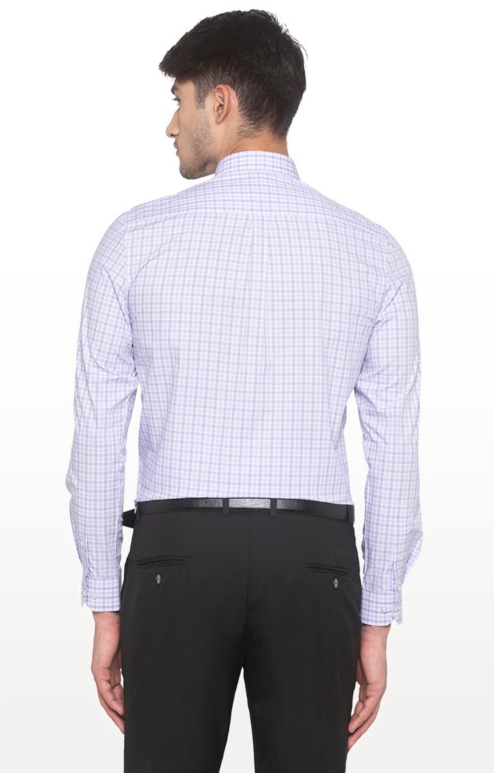 globus | Purple Checked Formal Shirt 3