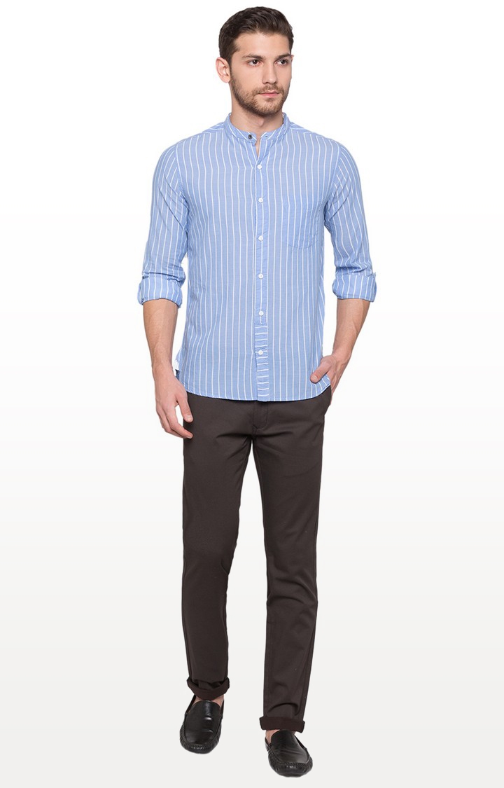globus | Blue Striped Casual Shirt 1