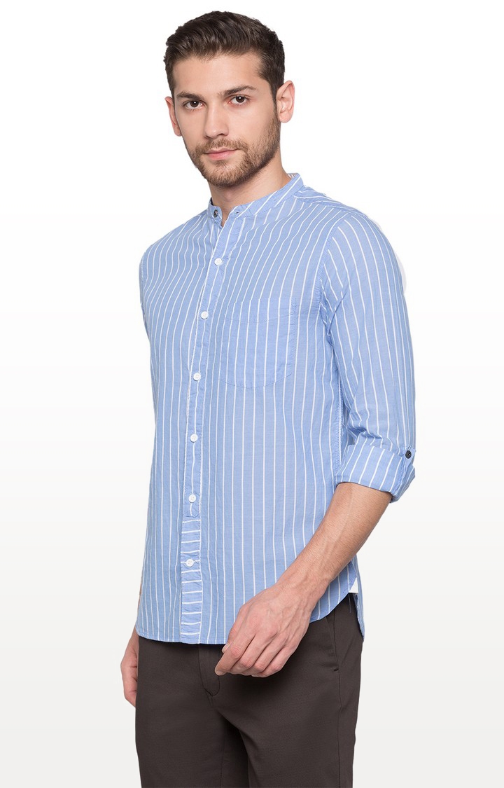 globus | Blue Striped Casual Shirt 2