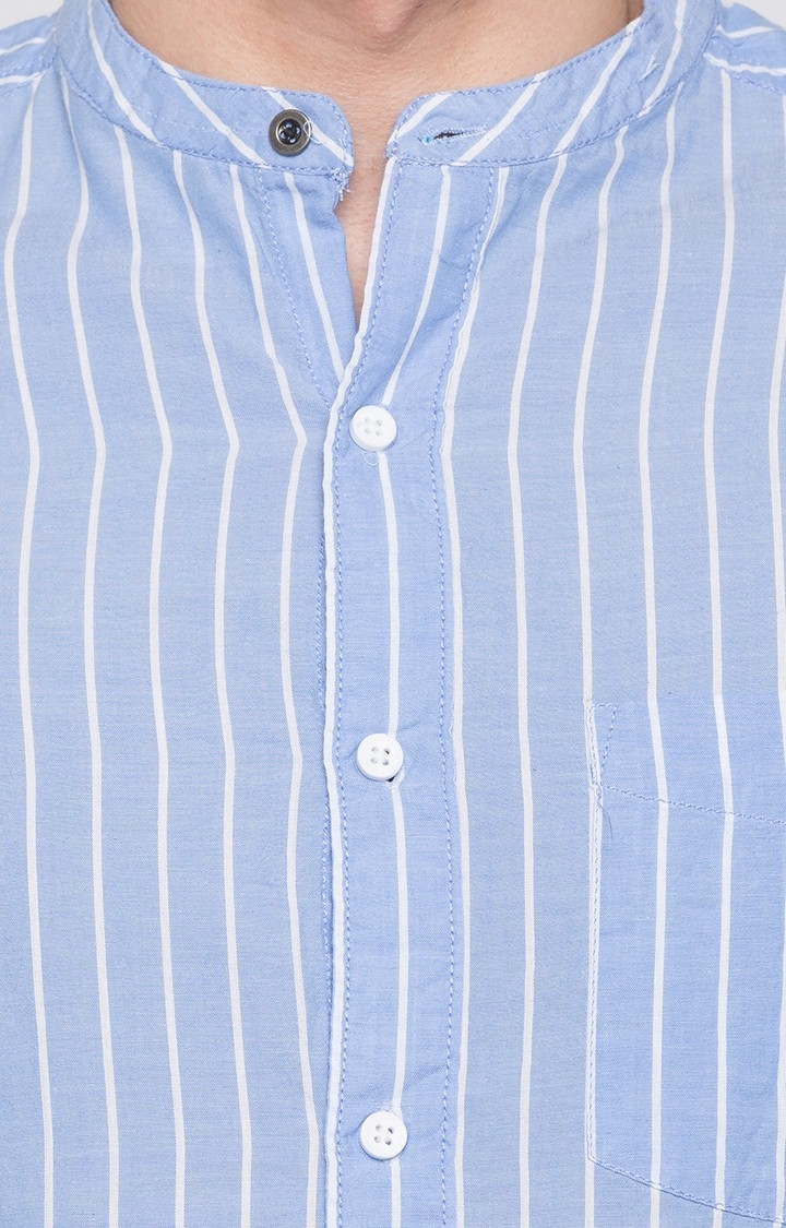 globus | Blue Striped Casual Shirt 4