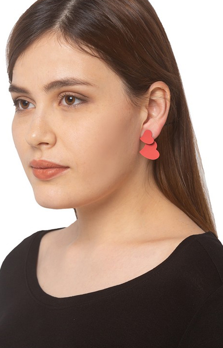 globus | Globus Red Dangling Stud Earring 2