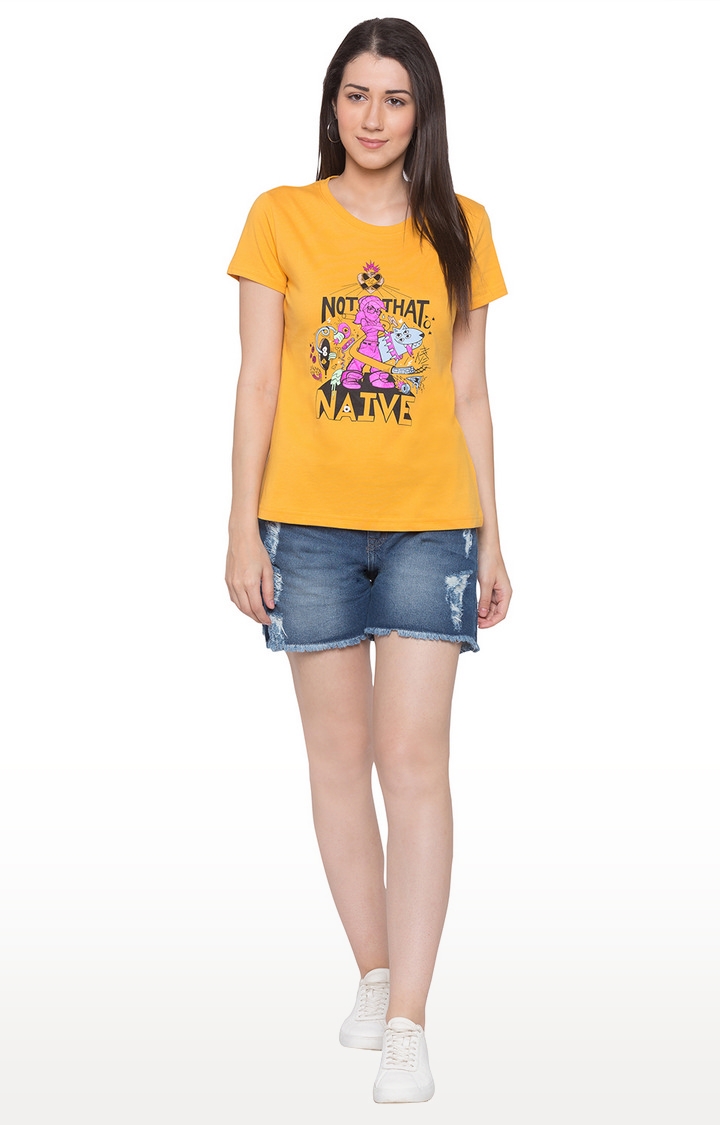 globus | Yellow Printed T-Shirt 1