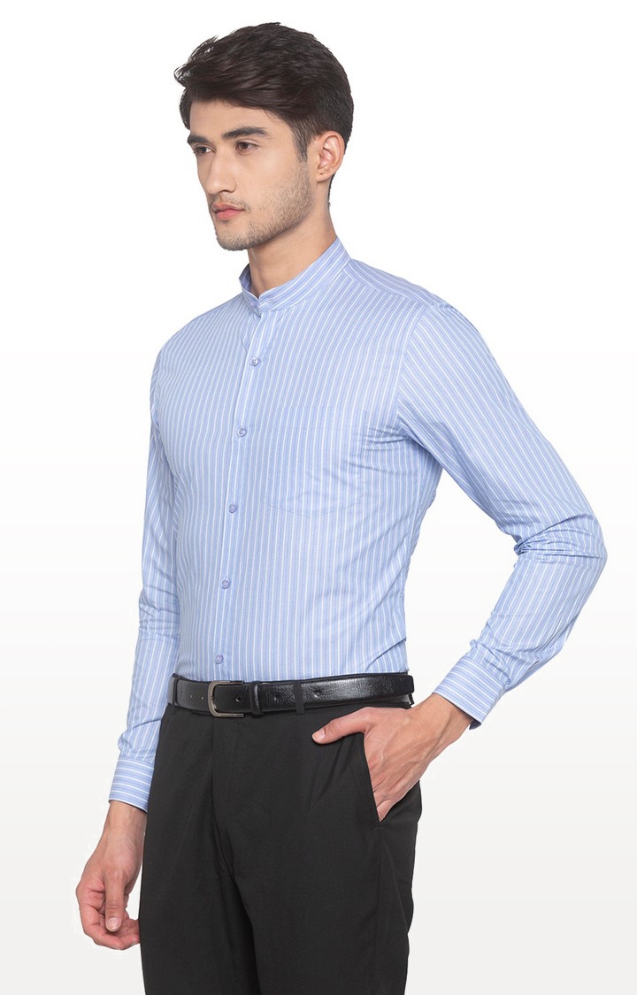 globus | Blue Striped Formal Shirt 2