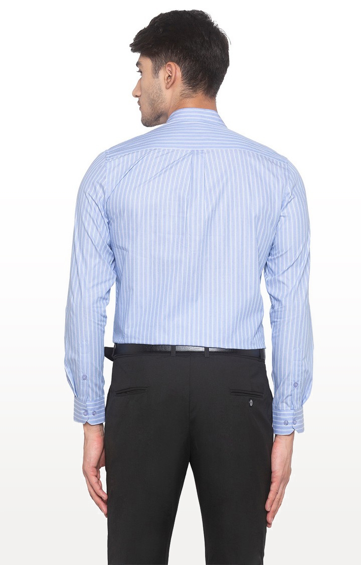 globus | Blue Striped Formal Shirt 3