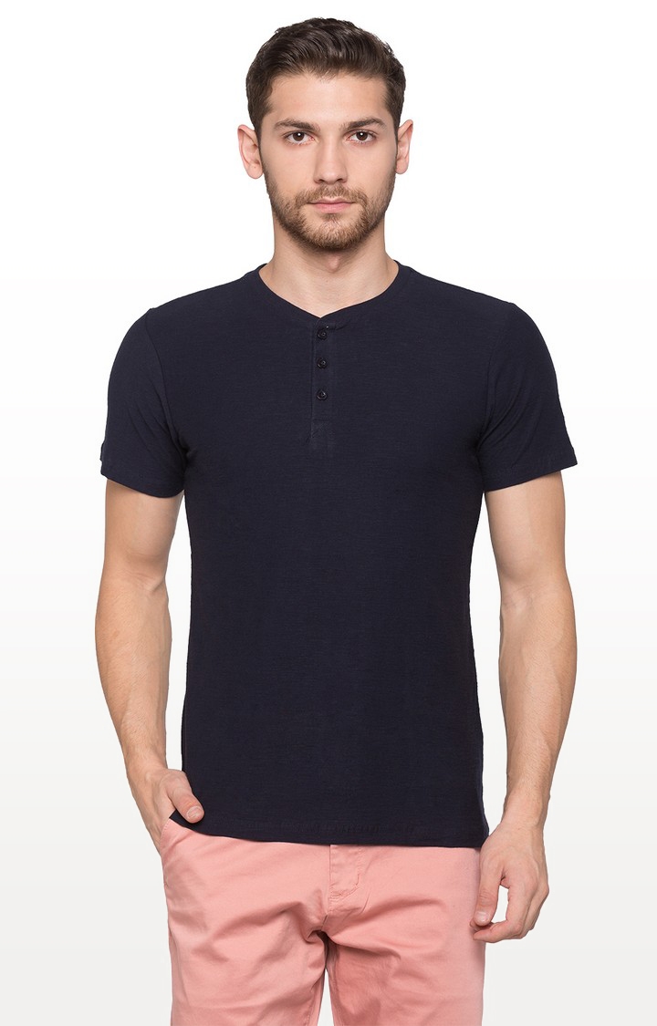 globus | Blue Solid T-Shirt 0