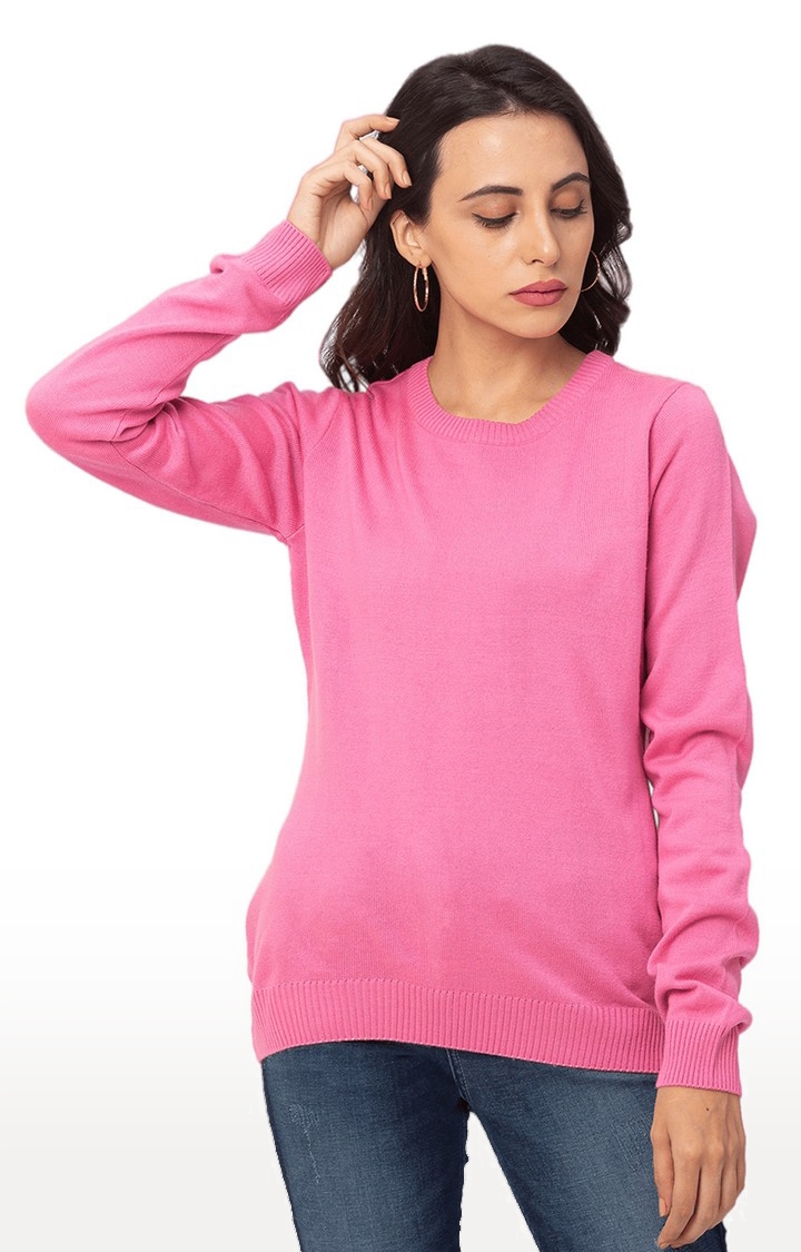 globus | Pink Solid Sweater 0