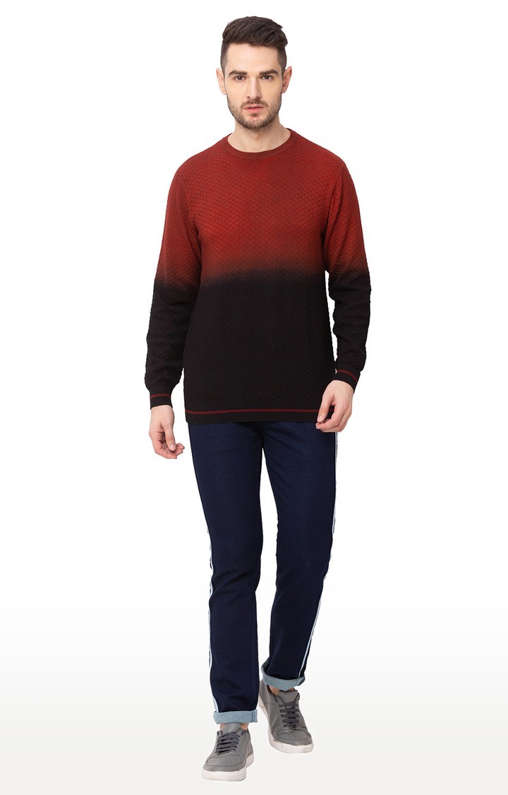 globus | Red Colourblock Sweater 1
