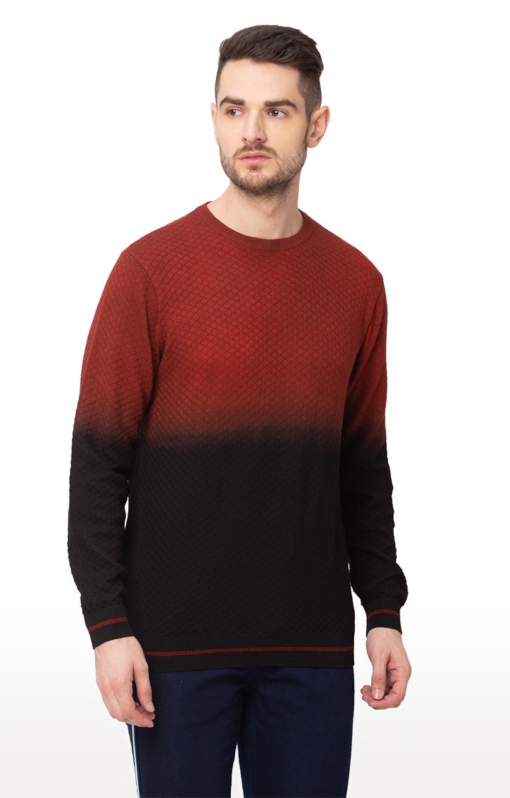 globus | Red Colourblock Sweater 0