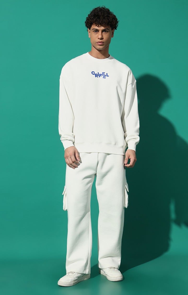 Men's Hellucination Oversized White Tracksuit
