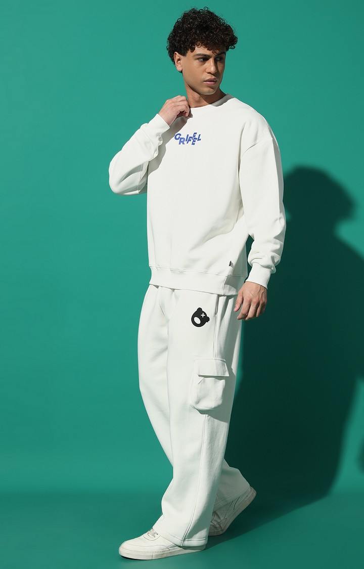 Men's Hellucination Oversized White Tracksuit