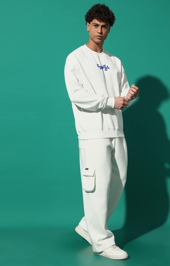 Men's Hellucination Oversized White Tracksuit