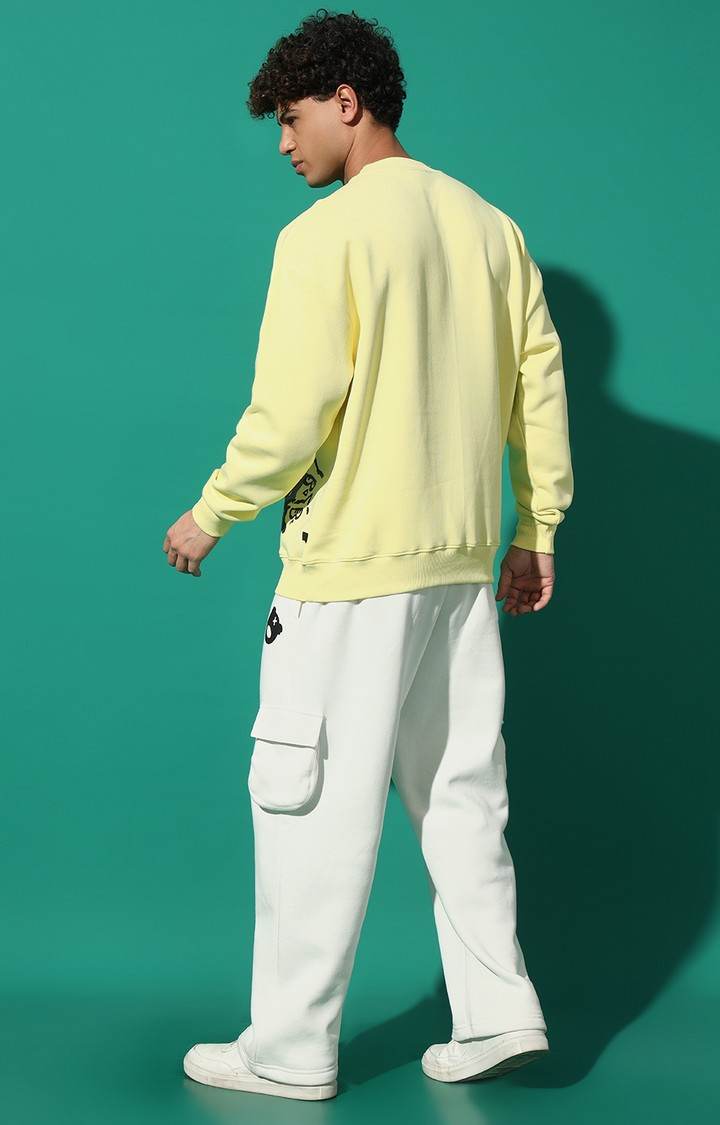 Men's Emoji Cats Oversized Yellow Tracksuit