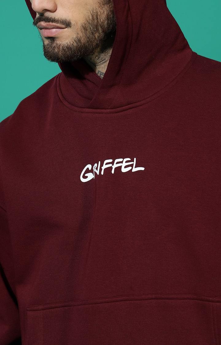 Men's Vaguely Oversized Maroon Hoodie Tracksuit