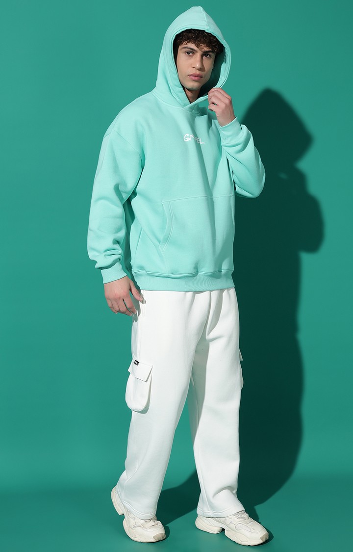 Men's Vaguely Oversized Sea Green Hoodie Tracksuit