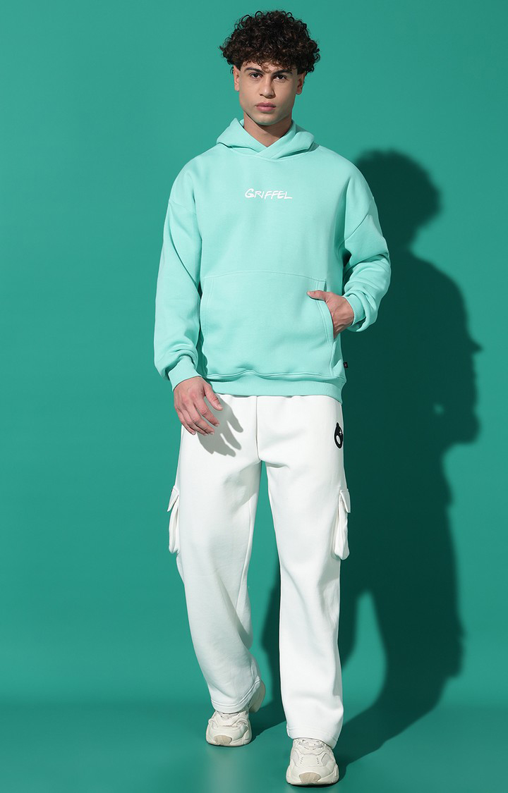 Men's Vaguely Oversized Sea Green Hoodie Tracksuit