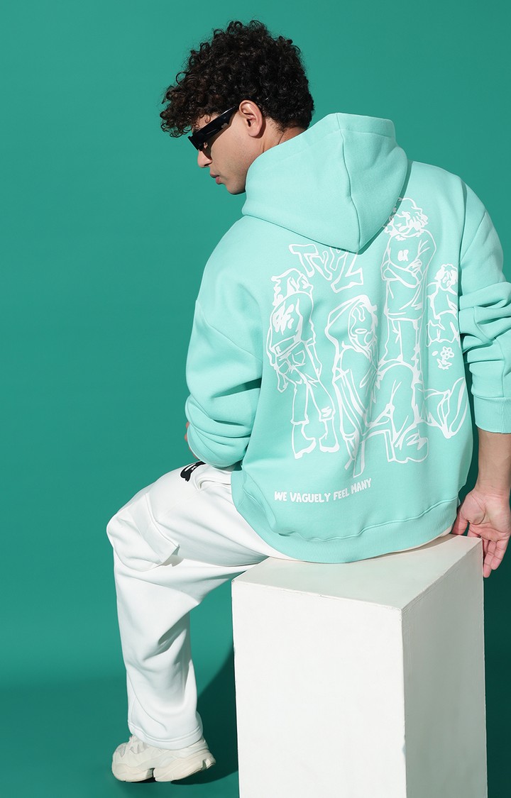 Men's Vaguely Oversized Sea Green Hoodie Tracksuit