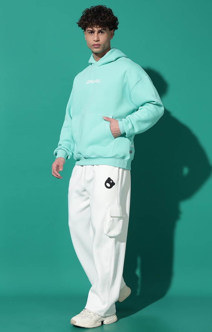 Men's Vaguely Oversized Sea Green Hoodie Tracksuit
