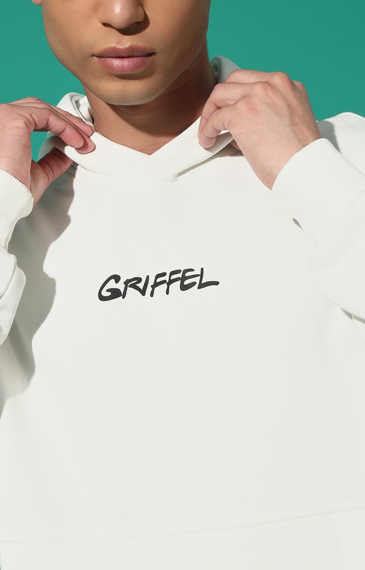 Men's Vaguely Oversized White Hoodie Tracksuit
